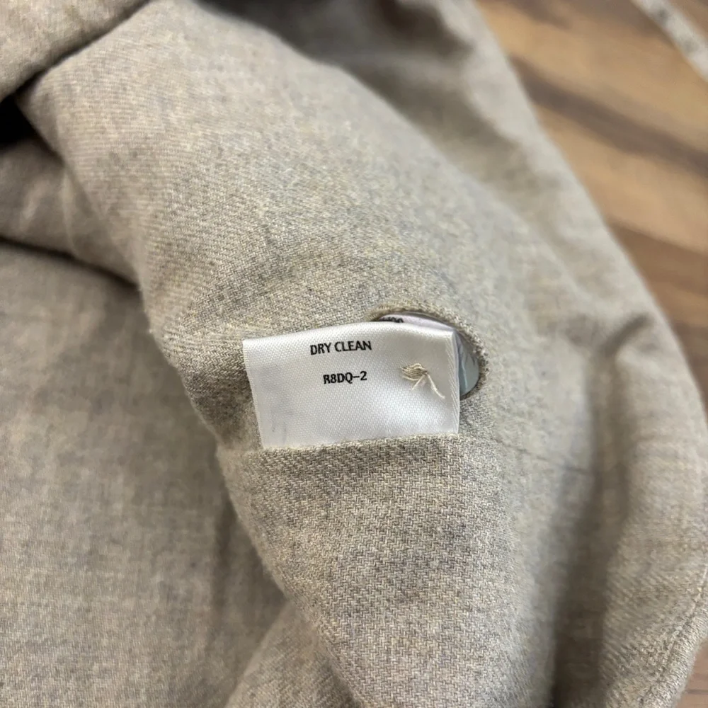 Eileen Fisher Quilted Cotton Flannel Hooded Textured Vest Tan Women’s - Picture 6 of 8